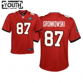 Lasten Tampa Bay Buccaneers NFL Pelipaita Rob Gronkowski 87 Nike Punainen 2021 Super Bowl LV